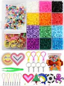 24 Color 5mm Melting Bead Set with Accessories, Handmade Creative Fuse Beads , Perler Beads , Craft Kit for DIY, Beading Making