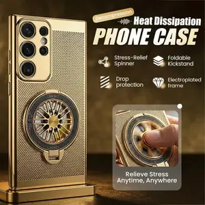 Ultra-Thin Electroplated Honeycomb Heat-Dissipating Gyro Mount Full-Cover Phone Case Cover for Samsung S Series