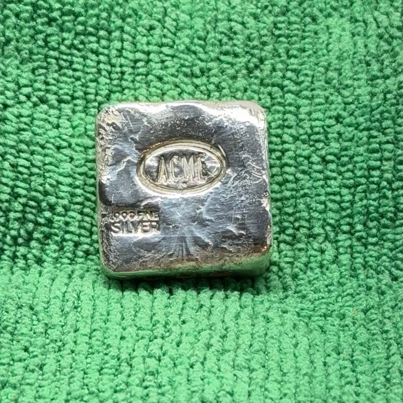 Two-by-two 1.7oz .999+ fine silver hand pour. Serial 006
