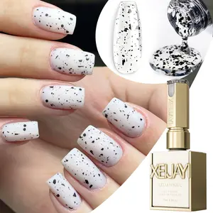 XEIJAYI Photo Frame Bottle Eggshell Glue — Trendy LED Nail Gel, High-Saturation Eggshell Flake Gel, Glossy Finish, Perfect for Nail Salons & DIY at Home