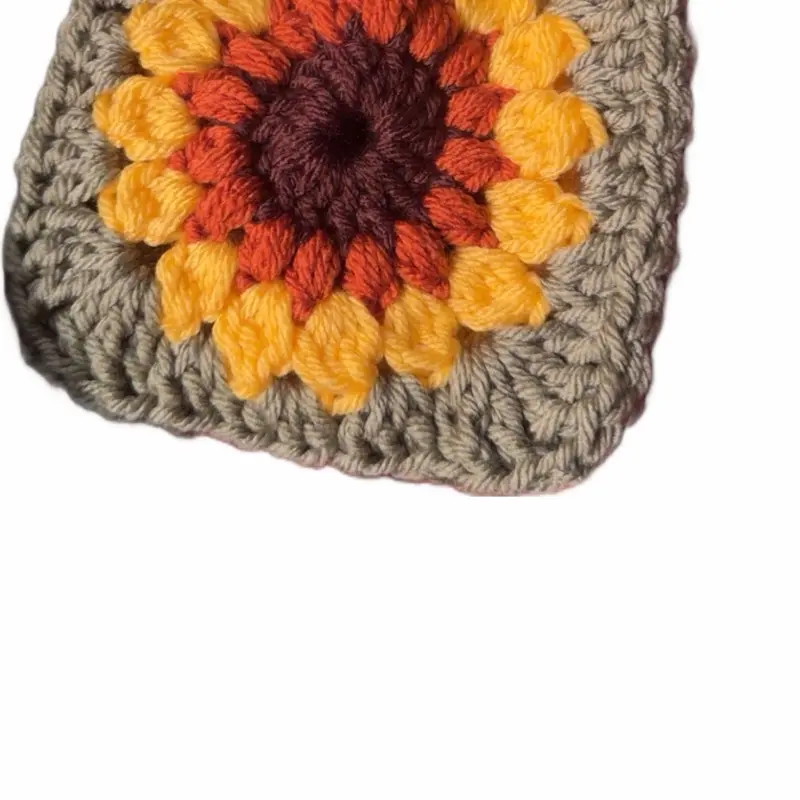 Mini granny square drawstring bags