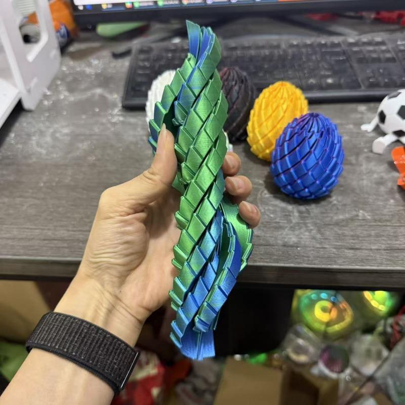 2pcs Dragon Egg Rotating Suitable for, 3D Printing Fidget Sensory with Dragon Egg Capsules, Collectible Decompression Gadgets for and Aid