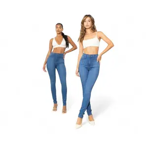 Vibrant Miu Denim Jeans #PM883 Skinny Womenswear Fashion High Waisted Bottom Medium Pants Streetwear Style