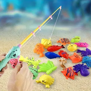 Children Fishing Toy Set - 20 Fish, 2 Nets, 2 Rods, Family Game Gift, Fun Indoor Outdoor Play, Educational Kids Toys