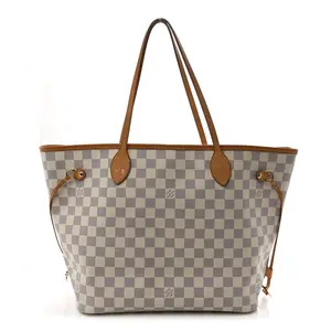 Pre-owned Louis Vuitton Leather Tote Bags Damier Azur Neo Neverfull MM Rose Ballerine