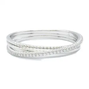 Pre-owned Cartier 18K White Gold (Au750) Small Leather Goods Etincelle Au750 White Gold Diamond Bracelet