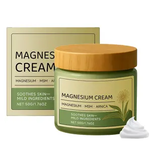 Nerve Relief Magnesium Cream with MSM & Arnica, Mild Ingredients for Skin Soothing, Daily Body Care Cream & Daily Soothing Support, 50g/1.76oz
