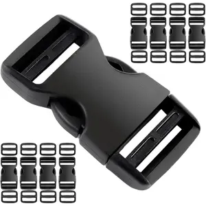 Household daily necessities TKYZMS 8 Set 1 inch buckles for straps Clip Quick Side Release Buckles,buckle straps with 16 Pcs Slide Clips,plastic buckle clips Belt Buckle for Nylon Webbing Straps,belt buckles,Dog Collars