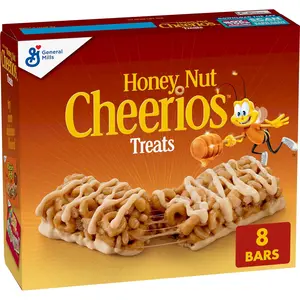 Honey Nut Cheerios Breakfast Cereal Treat Bars, Snack Bars, 8 ct