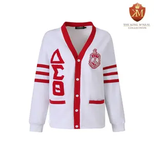 Delta White Fleece Cardigan Unisex Fit