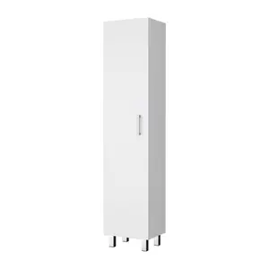HomeRoots 518204 16 in. White Accent Bathroom Cabinet with Four Shelves