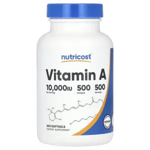 Nutricost Vitamin A, 10,000 IU, 500 Softgels