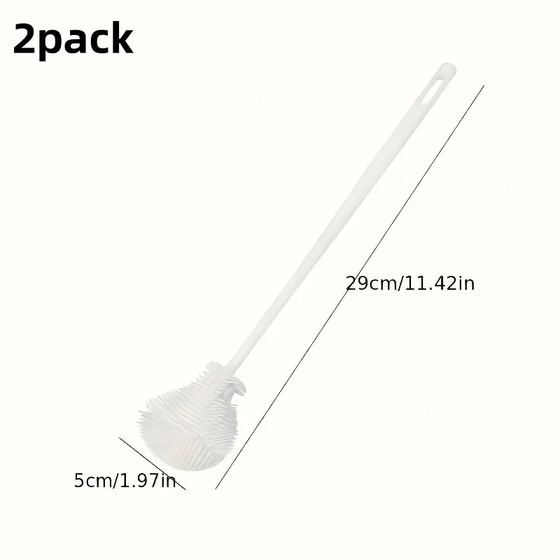 360-Degree Cleaning Brush Set for Grooves Gaps and Corners, 2 White Pieces