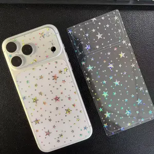Transparent Back Film for iPhone 17 Pro Max & 17 Pro, Star Heart Design Soft Protective Cover, Casing, Protector, New Arrival Phone Accessories