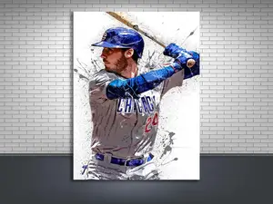 Cody Bellinger Poster, Chicago Cubs, Gallery Canvas Wrap, Wall Art, Man Cave, Kids Room, Game Room