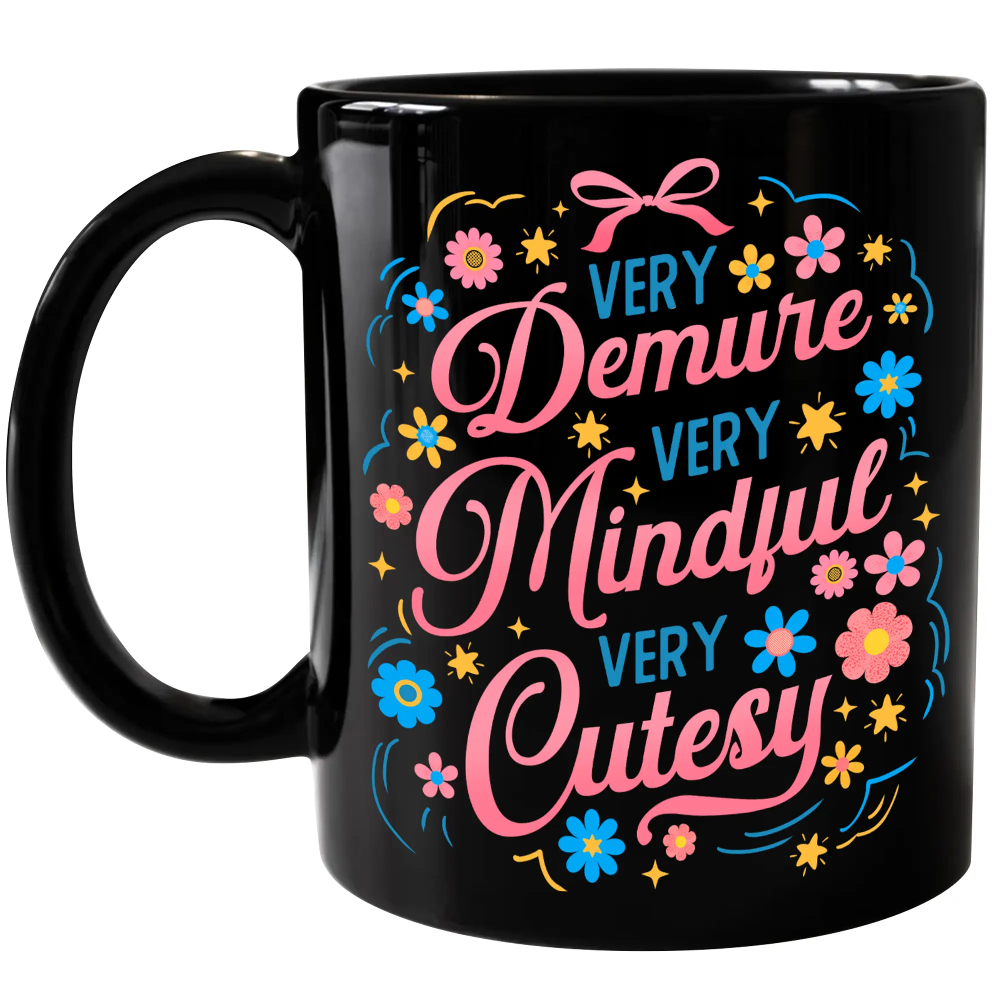 Very Demure Very Mindful Very Cutesy Mug, Cute & Modest Accent Mug, Vintage Demure Mug, Funny Demure Mug, Very Spooky Very Mindful Mug, Cute Gift Mug, Demure Mindful Mug, Mug Gift For Her, Ceramic Coffee Mug, 11Oz 15Oz Mug