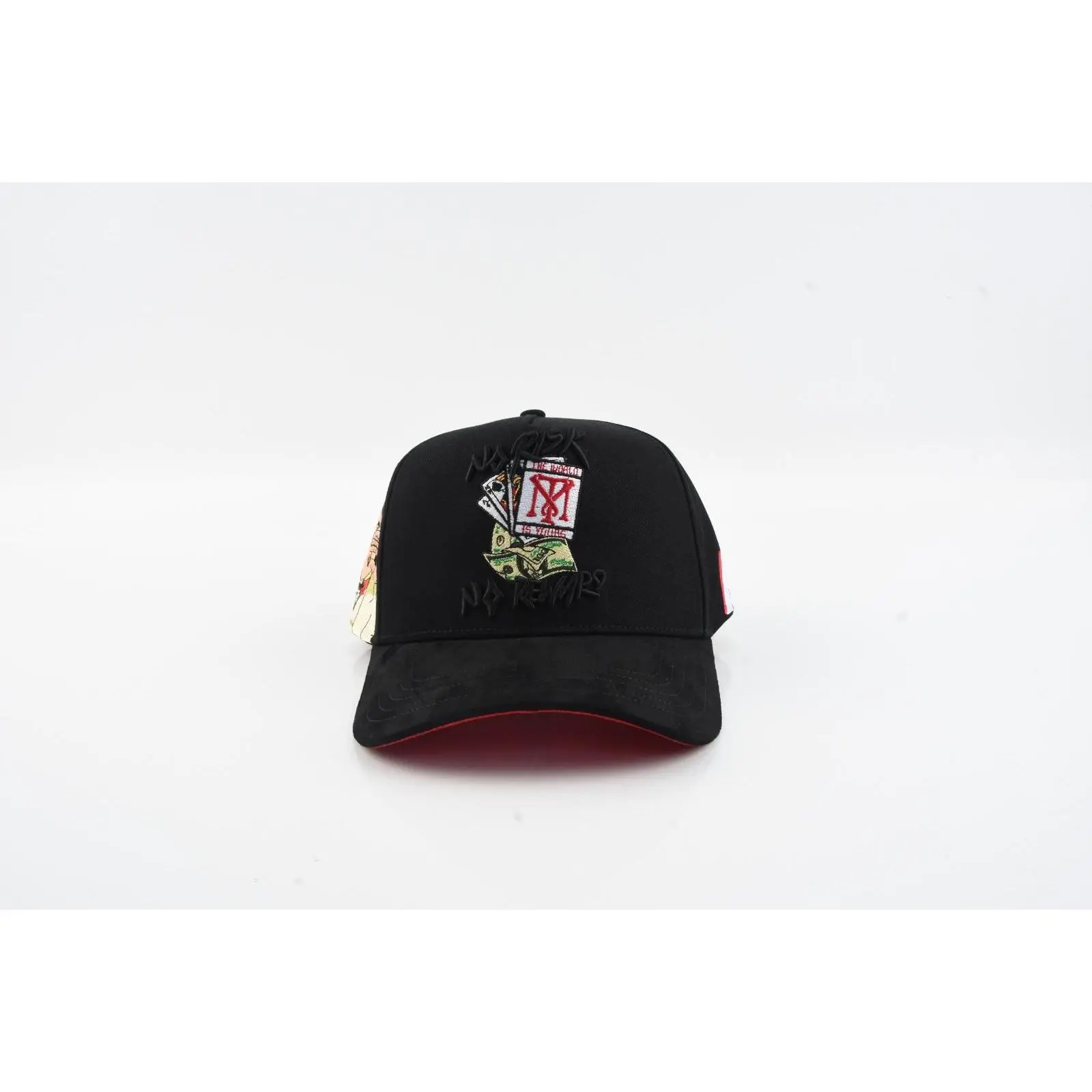 Tony Montana Scarface Black Embroidered Snapback Hat - "No Risk No Reward" Streetwear Cap