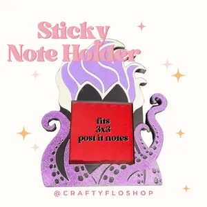 Sea Witch Sticky Note Holder | 3D Print | 3D Printed Fits 3x3 Post It Notes Unique Design for Fun & Productivity