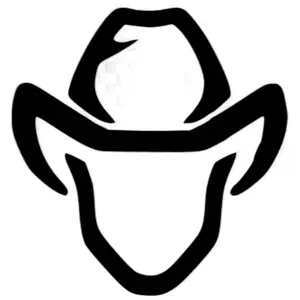 Cowboy car decal