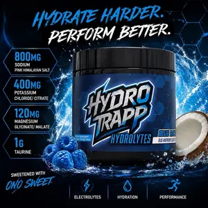 Blue Oasis Electrolyte Hydration Mix - 800mg Sodium, 400mg Potassium, 120mg Magnesium, 1g Taurine, Zero Sugar, OnoSweet Sweetener, 30 Servings - Healthcare