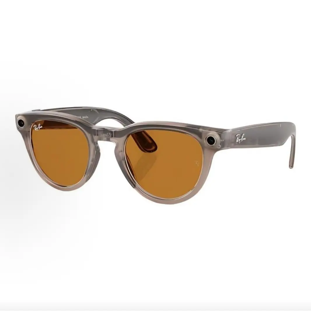 Pre-owned Brand new Ray Ban Meta Skyler Smart Sunglasses RW4010, Transparent Grey Frame / Amber Lens（Do not purchase directly. Contact us for details.）