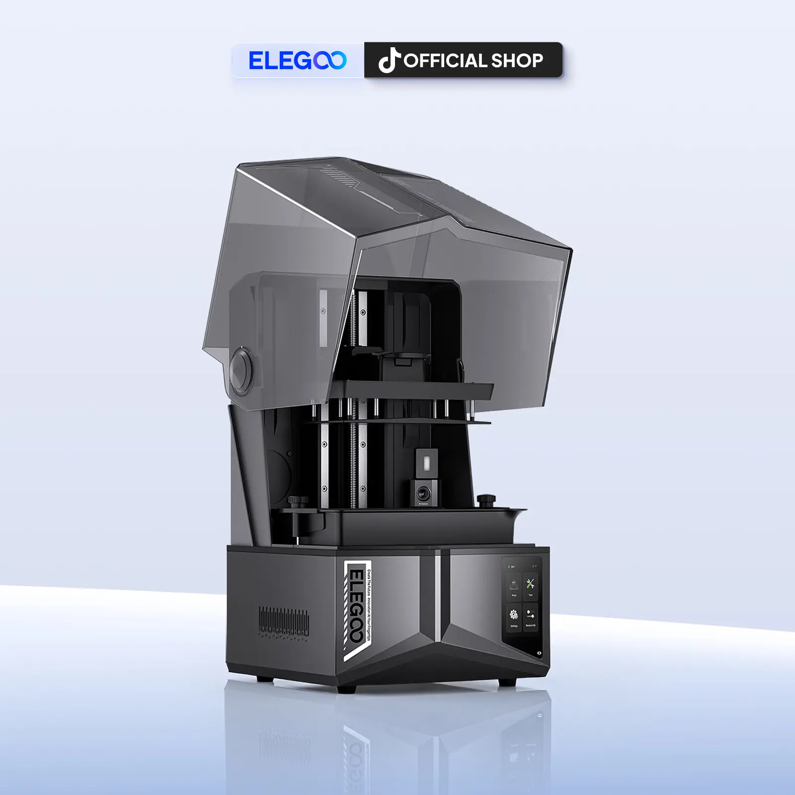 ELEGOO Saturn 4 Ultra 16K Resin 3D Printer with 10" 16K Mono LCD and Flip-up Lid, Smart Tank Heating at 30 °C, 150mm/h High Speed Printing, Large Printing Size of 8.33 × 4.66 × 8.66 Inches