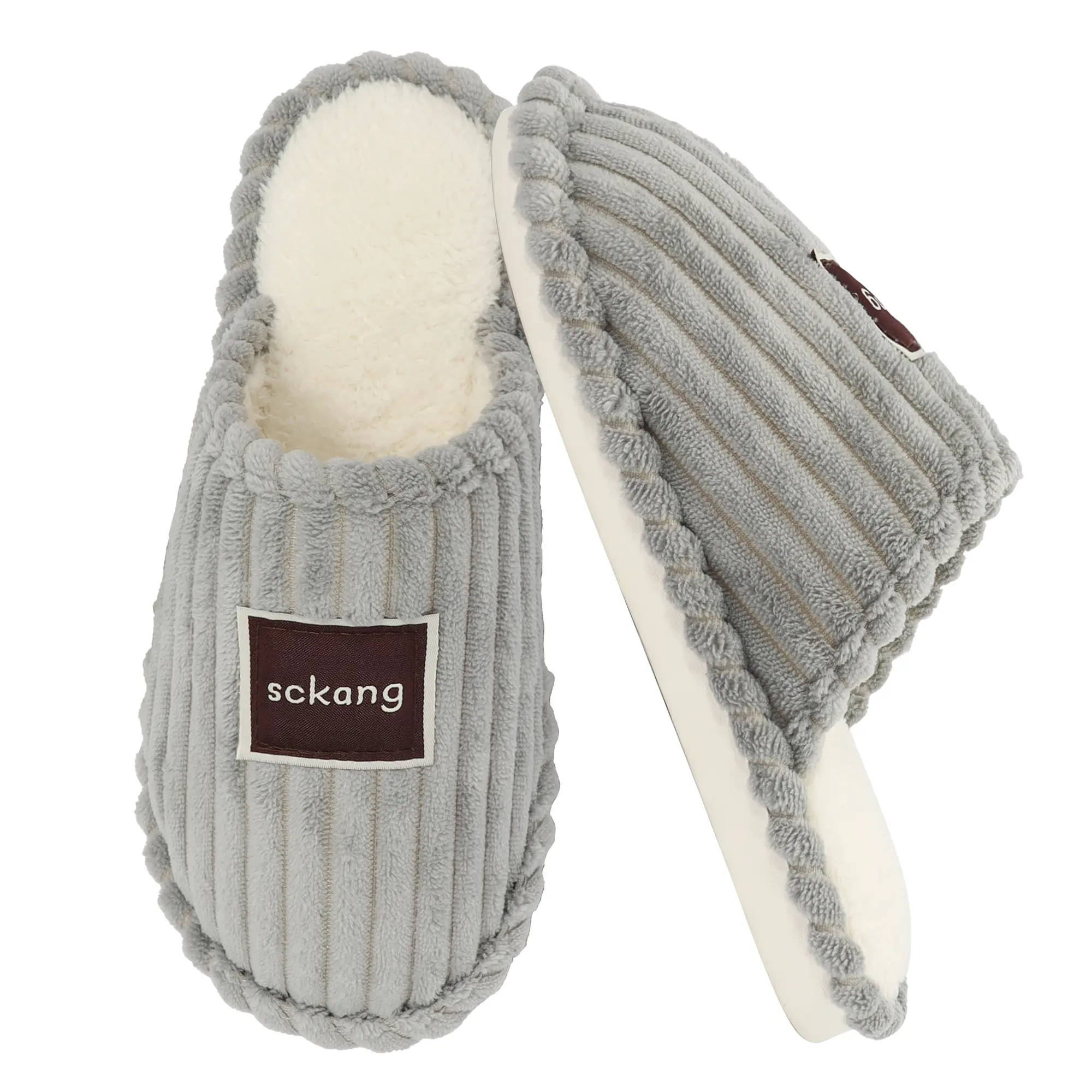 Women's Slip on Fuzzy Slippers Memory Foam House Slippers Outdoor Indoor Warm Plush Bedroom Shoes