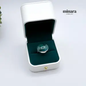 950 Silver Domed Ring with Natural CHRYSOCOLLA TURQUOISE GREEN Stone Classic Round Design Perfect for Any Occasion Gift Idea