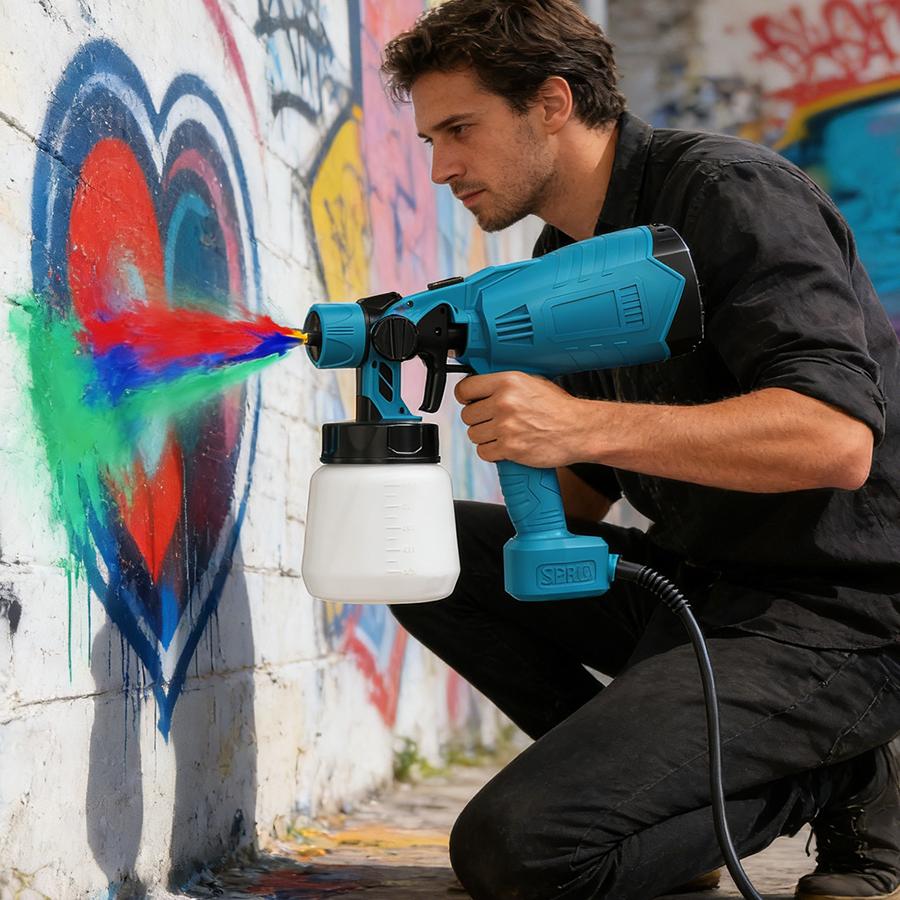 Electric Paint Sprayer for Home DIY - 3 Nozzles & Spray Patterns, Easy Clean Paint Gun for Walls, Furniture & Fences toolupgrade Electric Paint Sprayer for Home DIY - 3 Nozzles & Spray Patterns, Easy Clean Paint Gun for Walls, Furniture & Fences toolupgrade