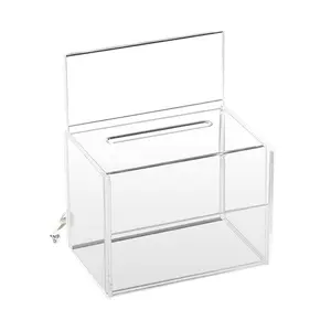 Ballot Box with Sign Holder & Lock (9 x 6.5 x 6.75)