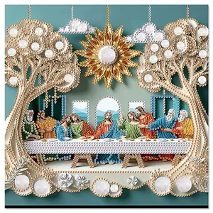 Jesus Disciples Pattern DIY Diamond Arts Colorful Painting Kit without Frame, 5D Special Shape Diamond Art Painting Kit, DIY Wall Art Decor