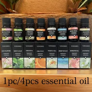 10ml Essential Oil Set, 1 Count/4Counts Plant Extract Lavender Scented Aromatherapy Oil, Home Fragrance for Living Room & Bathroom, Home Care Supplies, Solution