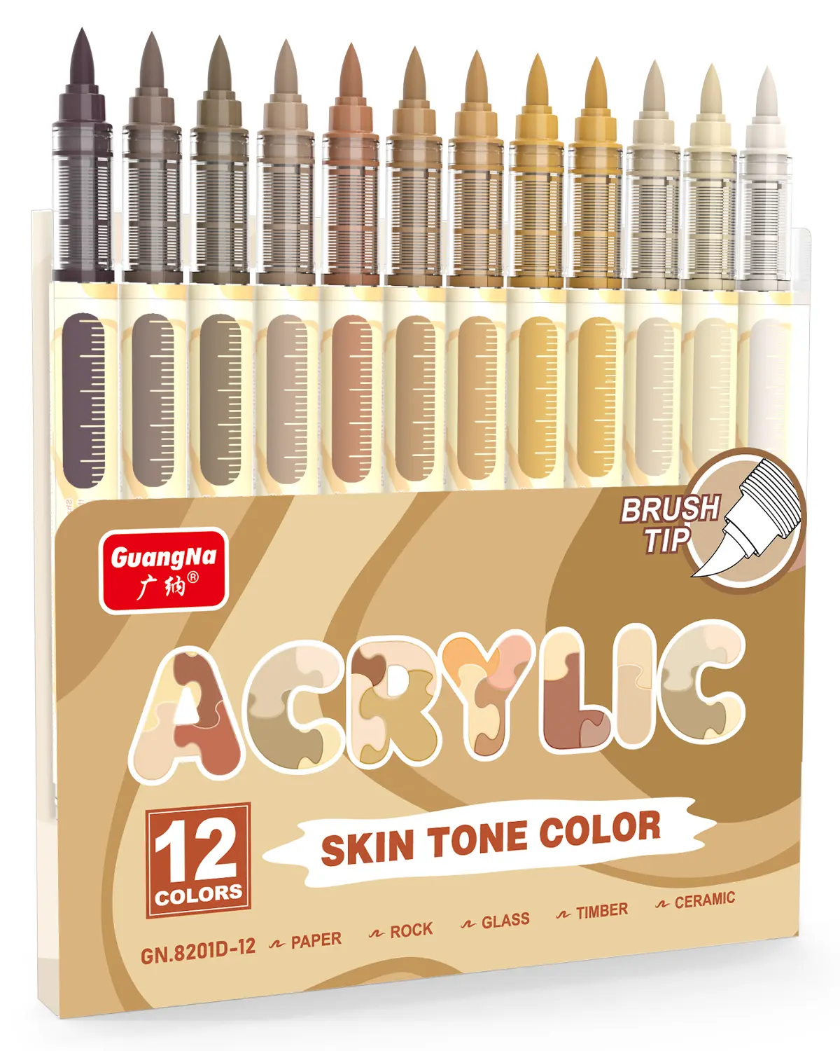 GuangNa Acrylic Marker Pen Set Macaron Colors for Artwork & School Supplies Versatile Drawing Pens for Artists Students Artist Bundle