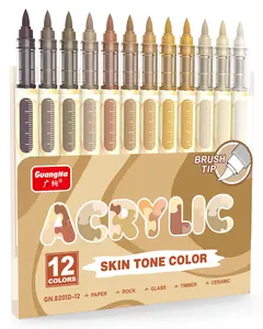 GuangNa Acrylic Marker Pen Set Macaron Colors for Artwork & School Supplies Versatile Drawing Pens for Artists Students Artist Bundle