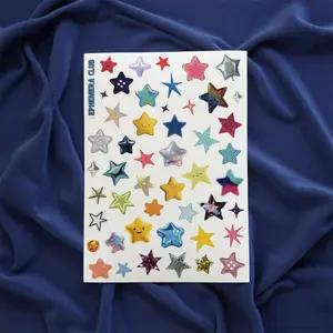 Stars do you like dem? | Vol. 2 | Star Stickers | Mixed Media Star Sticker Sheet | Scrapbook, Journal, Planner | 5x7