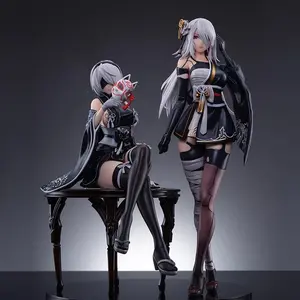Game Figure 2B sitting action figures YoRHa Type A kimono 2A figurines Doll PVC Models Toys Adult Collection Statue Gifts 21.5cm