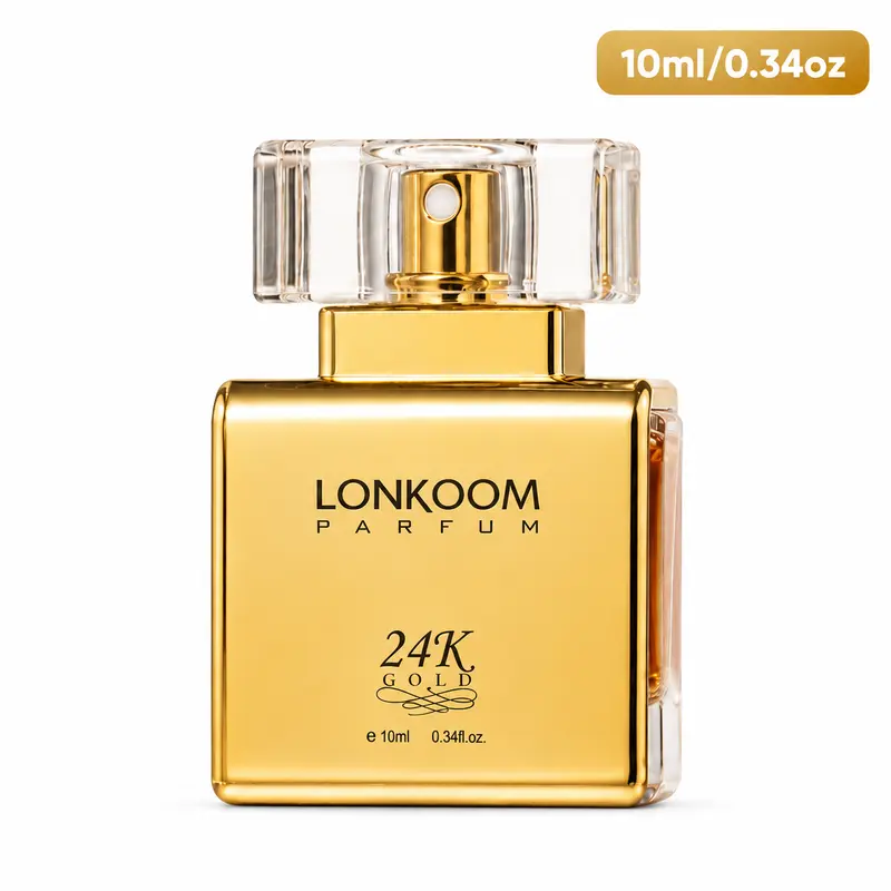 Lonkoom Vanilla 24K Pure Gold Mini Perfume for Women | 10 ml Travel Size | Long-Lasting Fragrance | Warm Vanilla & Amber Notes | Sweet Gourmand Scent