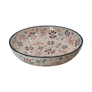 Temp-tations Seasonal 4-qt Shallow Pasta Serving Bowl