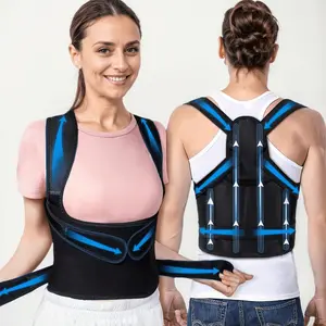 Back Support Posture Corrector for Teenage Girls, Adjustable Fit Full Back Support, Relieves Shoulder Neck Upper Lower Back Pain, Kyphosis Spinal Curvature Correction, Adjustable Back Brace
