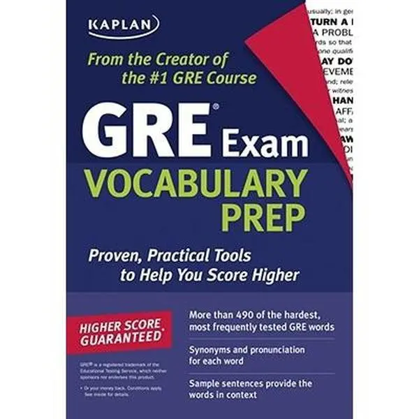 USED Book - Kaplan GRE Exam Vocabulary Prep by Kaplan (Paperback) - english