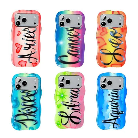 Slim Glossy Beveled Edges Flexible Shockproof TPU Smartphone Case - Zodiac Sign 2-In-1, Non-Slip, Scratch Resistant, Handheld Gift for iPhone 11-17 Series Devices