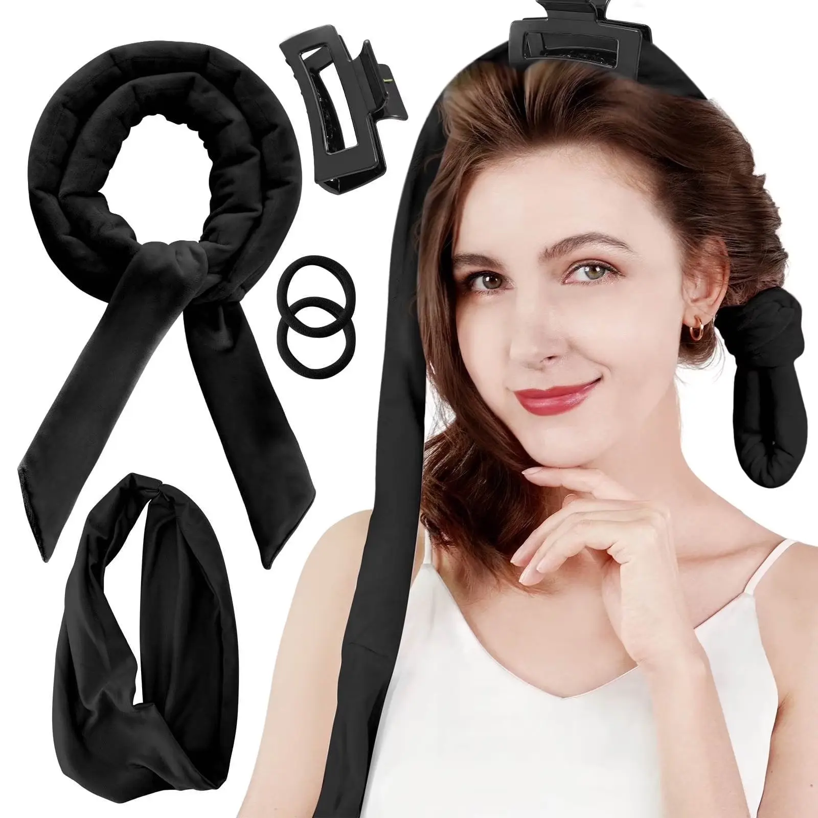 Heatless Ribbon Hair Curler Set — 5-Piece