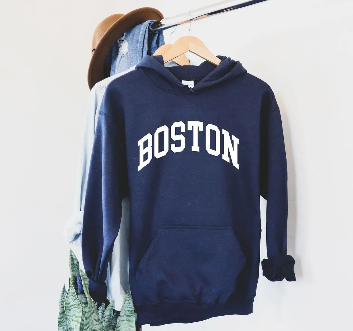 Boston Sweatshirt, Navy Blue Boston, Vintage Sweatshirt Crewneck Varsity Style Cozy Trendy Boston gift Unisex Boston Sweatshirt