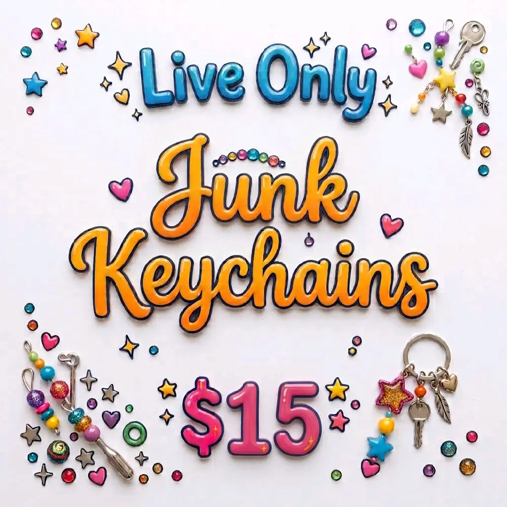 Live only - Personalized Junk Keychains - Customizable Keychains for Unique Gifts and Accessories