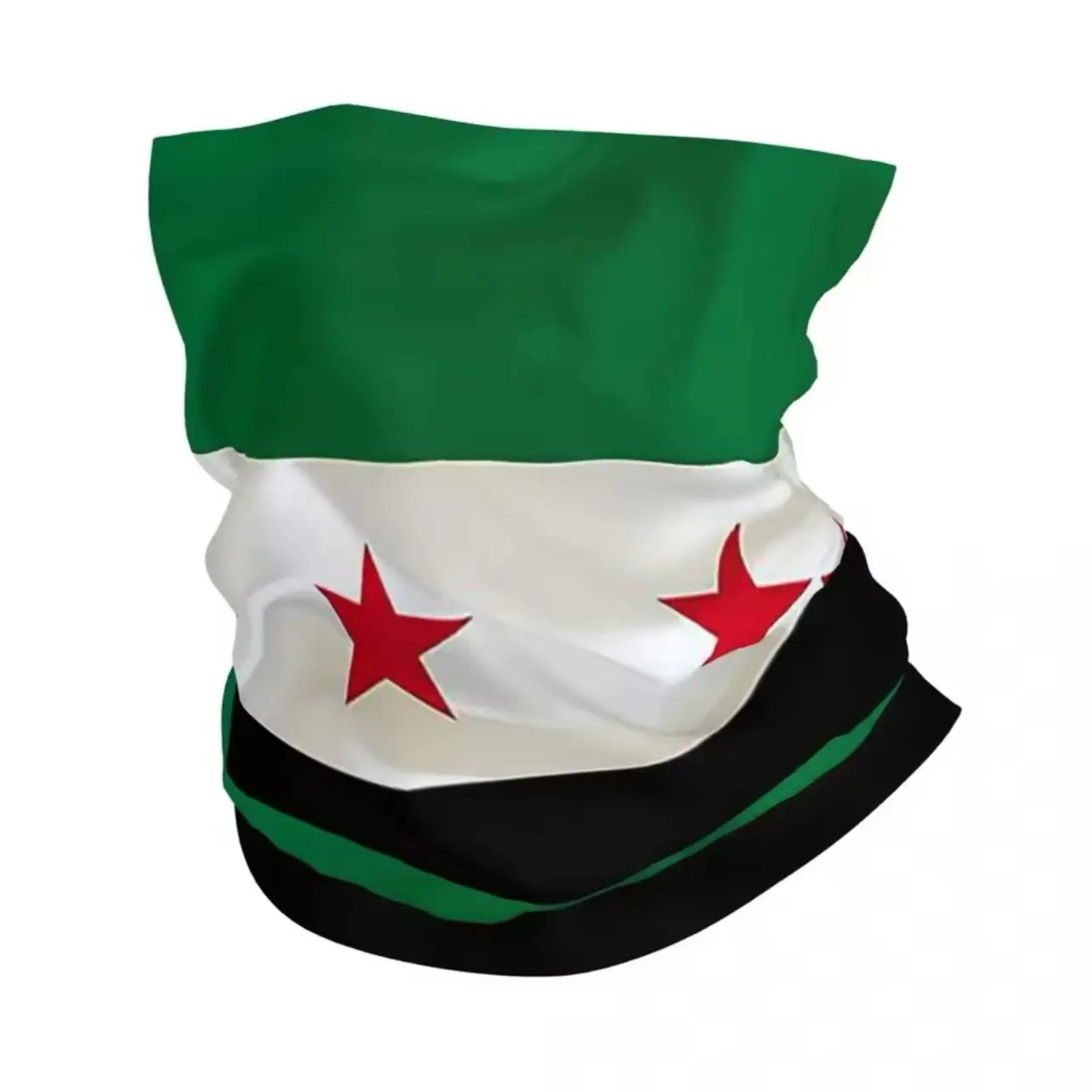 Syria Independence Flag Bandana Neck Cover Printed Wrap Mask Scarf Multi-use Headwear for Men and Women, Breathable Design