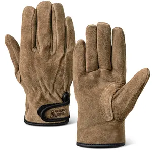 OneTigris 392°F Heat Resistant Gloves – Premium Cowhide Leather for BBQ & Grilling, Fireplace, Stove, Oven, Forge, TIG & MIG Welding, Camping – Fireproof & Puncture Resistant Great for Charcoal Grill.