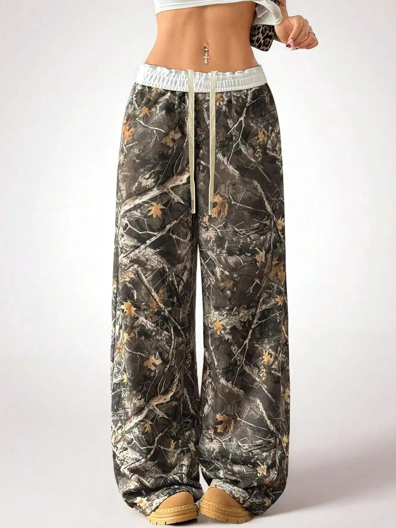 Unisex Plus Size Camo Print Sport Pants, Casual Sportswear Pants, Casual Street Style Long Pants, Fashionable Leisure Wear for All Seasons