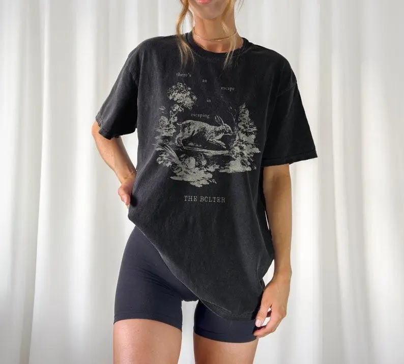 The Bolter T Shirt Graphic Tee Vintage Unisex Academia Tortured Rabbit Poetry Inspired Top