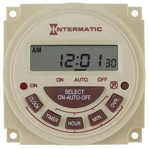 Intermatic PB313EK 120V 24-Hour Electronic Panel Mount Kitchen Timer, Plastic Kitchen Equipment & Utensil Accessory