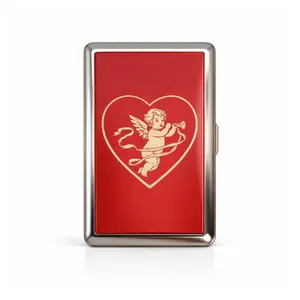 Vintage Cigarette Case - Card Holder Wallet, Multi-Functional Metal Tin Box, Versatile Trinket Business Card ID Holder